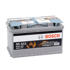 Baterie auto Bosch S5 AGM 80 Ah - 0092S5A110