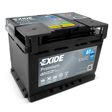 Baterie auto Exide Premium 61Ah 600A(EN) EA612