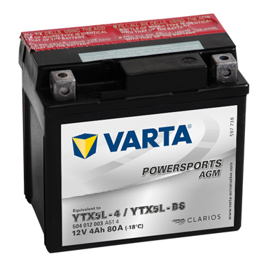 Baterie moto Varta Powersports AGM 4Ah 80A(EN) 504012003