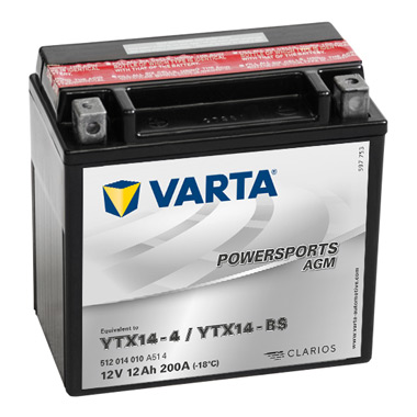 Baterie moto Varta Powersports AGM 12 Ah - 512014010