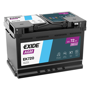 Baterie auto Exide AGM 72Ah 760A(EN) EK720