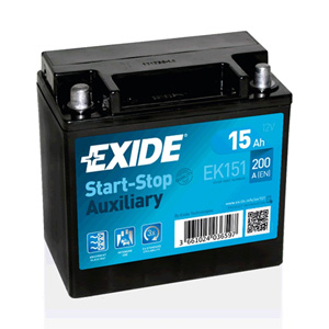 Baterie auto auxiliare Exide 15Ah 200A(EN) EK151