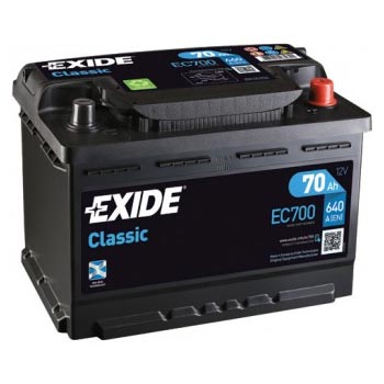 Baterie auto Exide Classic 70 Ah - EC700