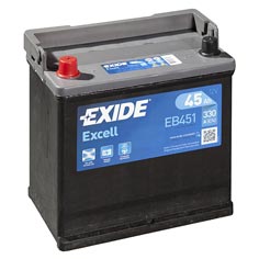 Baterie auto Exide Excell 45Ah 330A(EN) EB451
