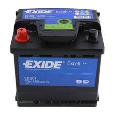 Baterie auto Exide Excell 50Ah 450A(EN) EB501