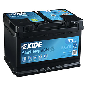 Baterie auto Exide Start Stop AGM 70 Ah - EK700