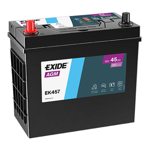 Baterie auto Exide Start Stop AGM 45 Ah - EK457 Baterie auto Exide Start Stop AGM 45 Ah - EK457