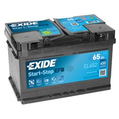 Baterie auto Exide Start Stop EFB 65Ah 650A(EN) EL652