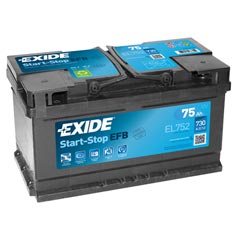 Baterie auto Exide Start Stop EFB 75 Ah - EL752