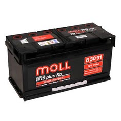Baterie auto Moll M3 plus 91Ah 800A(EN) 83091