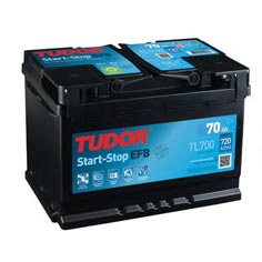 Baterie auto Tudor EFB 70 Ah - TL700