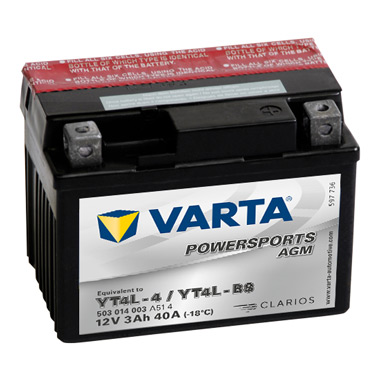 Baterie moto Varta Powersports AGM 3Ah 40A(EN) 503014003