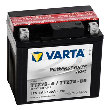 Baterie moto Varta Powersports AGM 5Ah 120A(EN) 507902011