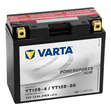 Baterie moto Varta Powersports AGM 12Ah 215A(EN) 512901019