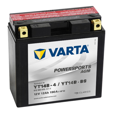 Baterie moto Varta Powersports AGM 13Ah 190A(EN) 512903013