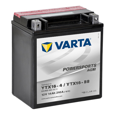 Baterie moto Varta Powersports AGM 14Ah 210A(EN) 514902022